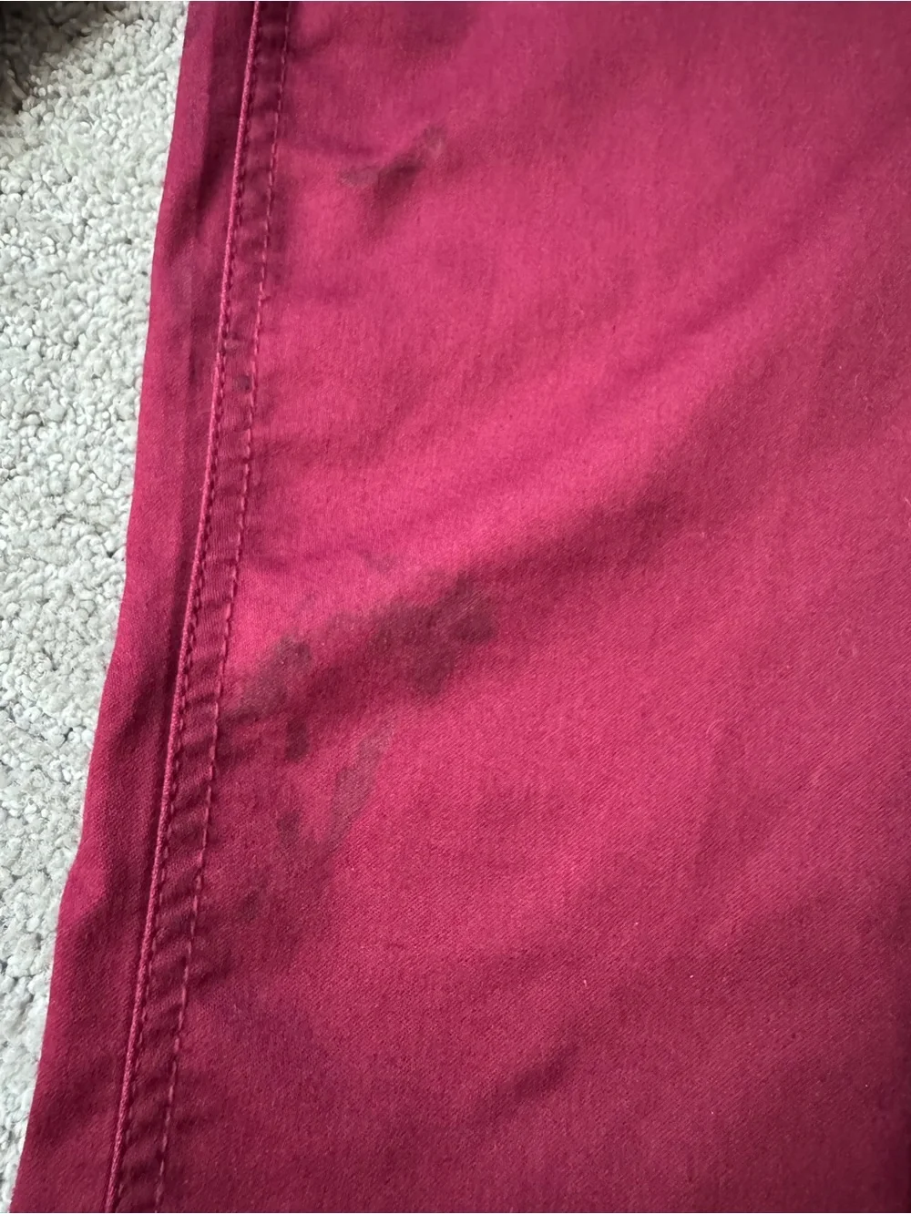 Refuge High Waisted 3-Button Skinny Pants in Burgundy Wine - Size:0 - Picture 6 of 8